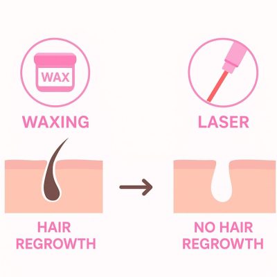 LaserHairReduction Vs waxing-Dermiscare-porur Kilpauk